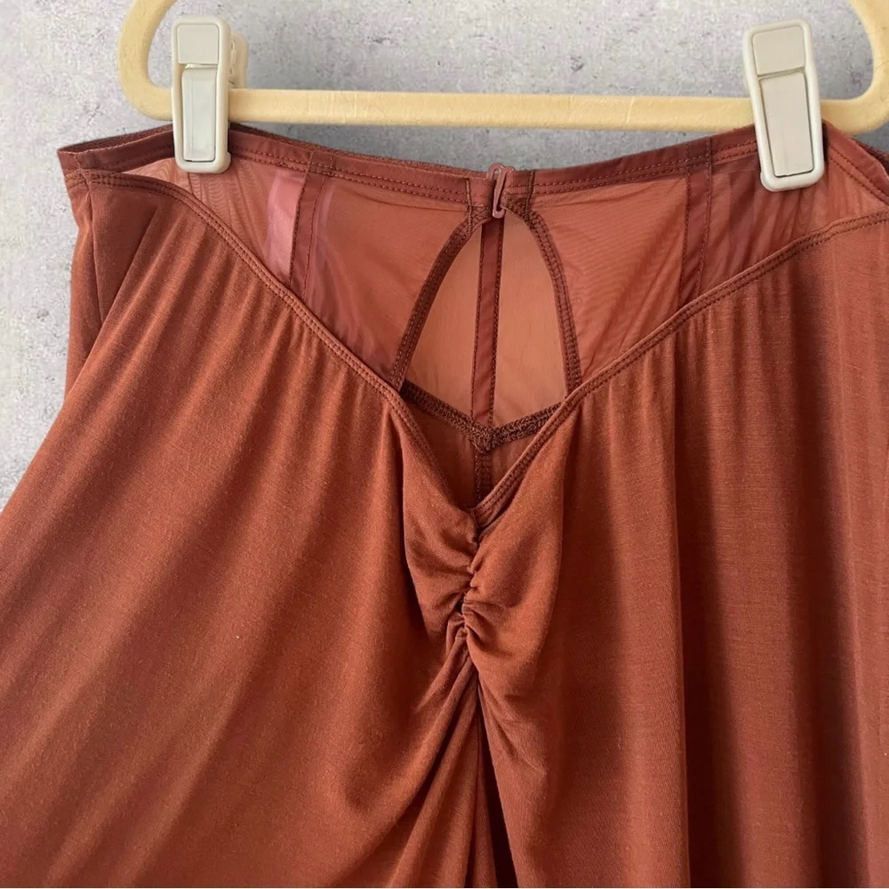 Savage X Fenty Aqua Hour Wide Leg Pant Cookie Brown Size L